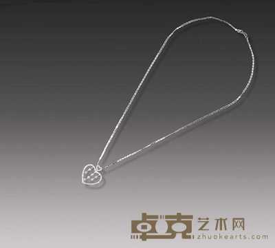 K白金镶钻项链 
